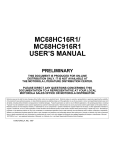MC68HC16R1/ MC68HC916R1 USER`S MANUAL