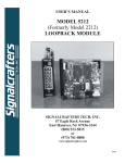 MODEL 5212 LOOPBACK - Signalcrafters Tech Inc.