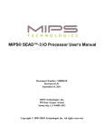 MIPS® SEAD-3™ IO Processor User`s Manual
