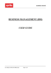 BUSINESS MANAGEMENT (BM) USER GUIDE