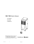 MAC 7500 Owner`s Manual