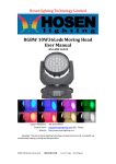 RGBW 10W36Leds Moving Head User Manual