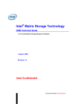 Intel Matrix Storage Technology