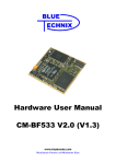 Blackfin CM-BF533 Hardware User Manual