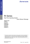 RI Series Real-Time Operating System User`s Manual: Message