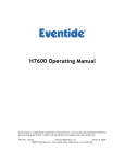 H7600 Operating Manual