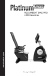 User manual Recumbent bikeProDyaco-20140509-new