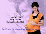 baby carrier Instruction Booklet - Kari-Me