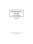 ARS-3010 Disk Box AEC-8001 User`s Manual