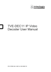 TVE-DEC11 IP Video Decoder User Manual