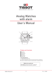 Analog Watches with alarm User`s Manual