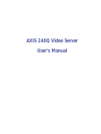 AXIS 240Q User`s Manual - SECURI