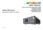 USER MANUAL - Digital Projection