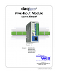 Five-Input Module Users Manual
