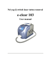 User Manual e-clear103 ND yag