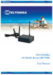 TELTONIKA 3G Mobile Router (RUT100) User Manual