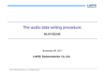 The audio data writing procedure.