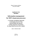 Information management for MST cleanroom processes