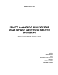 project management and leadership skills in power electronics