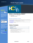 HCSIS Project Update