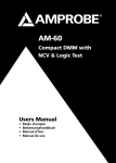 AM-60 Compact Digital Multimeter Product Manual