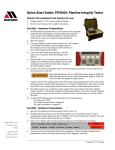 Quick Start Guide: PIT5000: Pipeline Integrity Tester