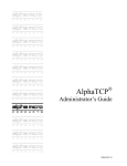 AlphaTCP Administrator`s Guide