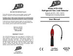 Model ATD-3700 Refrigerant Gas Leak Detector User Manual