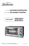 User Manual Convection Countertop Oven Notice d`emploi Four