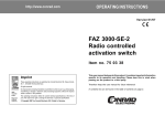 FAZ 3000-SE-2 Radio controlled activation switch