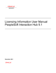 Licensing Information User Manual PeopleSoft Interaction Hub 9.1