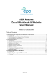 AER Returns Excel Worksheet – User Manual