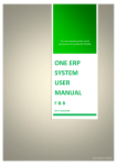 one erp system user manual f & b