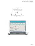 Training Manual For Online Clearance Form