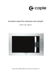 Instruction manual for microwave oven and grill