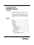 B/E/M/S/X Series Calibration Procedure