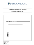 Cryoablation Needles 17G MRI - Instructions for Use