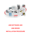 AIM SOFTWARE AND USB DRIVER INSTALLATION PROCEDURE