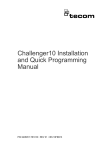 Challenger10 Installation and Quick Programming Manual