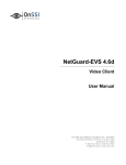 NetGuard-EVS 4.6d Video Client User Manual
