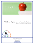 Data Facilitator Manual Children`s Registry and Information