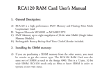 RCA120 RAM Car CA120 RAM Car CA120 RAM Card User`s Manual