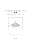 MATLAB 4.0 & SIMULINK 1.2c PRIMER for the Microsoft Windows