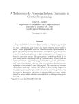 A Methodology for Processing Problem Constraints in Genetic
