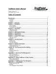 TealMover User`s Manual Table of Contents