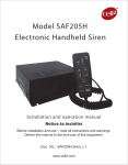 Model SAF205H Electronic Handheld Siren