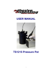 USER MANUAL TS1215 Pressure Pot
