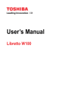 Libretto W100 User`s Manual