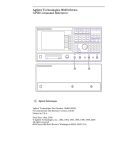 Agilent 89440A Vector Signal Analyser user manual