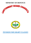 TENDER FOR SMART CLASSES - cantonment board : chakrata